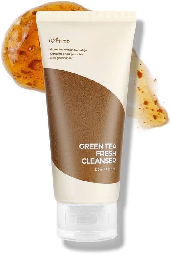 IsNtree Green Tea Fresh Cleanser 120ml 4.05 fl.oz | Green tea extract from Jeju | Contains grind green tea | Mild gel cleanser