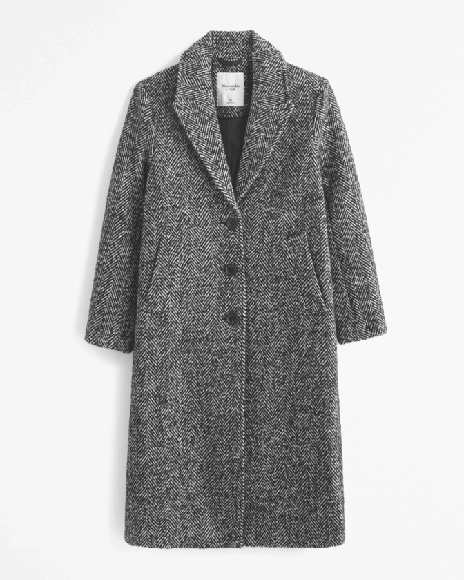 Women's Wool-Blend Tailored Topcoat | Women's Coats & Jackets | Abercrombie.com