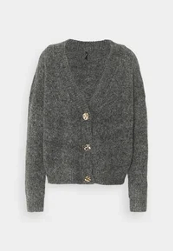 ONLY ONYZOEY CARDIGAN - Gilet - dark grey melange/gris foncé chiné - ZALANDO.FR