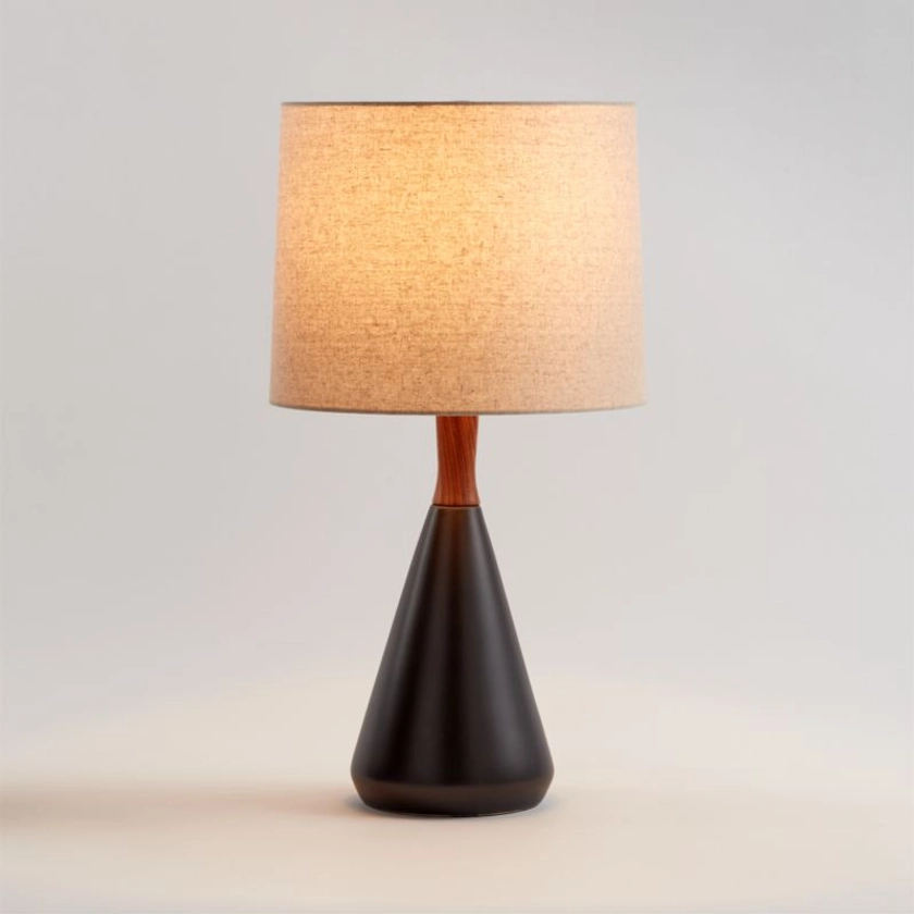 Weston Black Mid-Century Modern Table Lamp + Reviews | Crate & Barrel