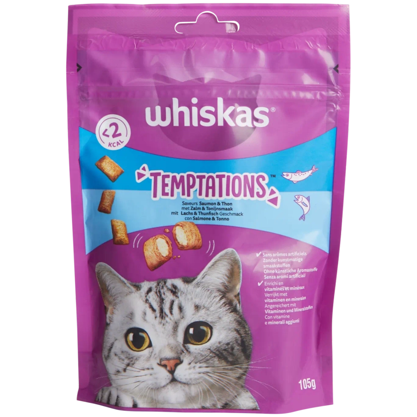 Friandises pour chat Whiskas Temptations Saumon et fruits de mer