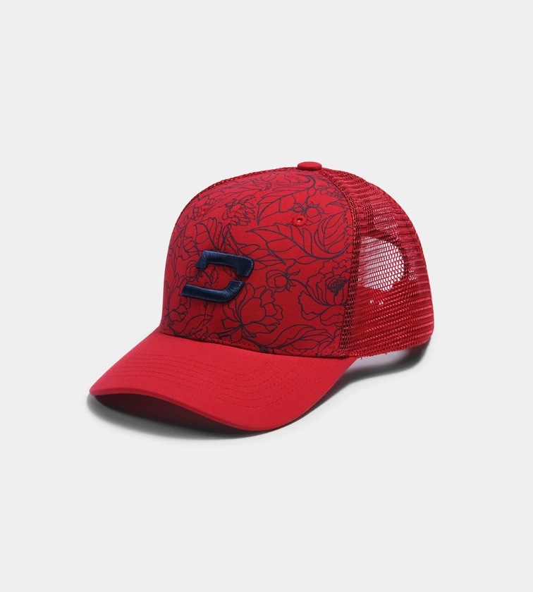 Tailored Cap In Red | Mesh Structured Tour Golf Caps | Druids