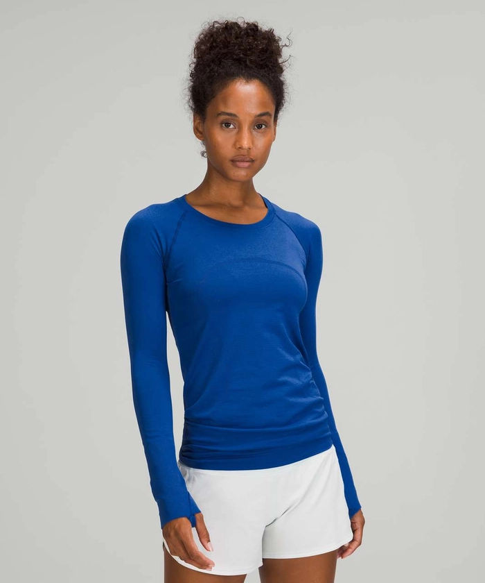 Lululemon Swiftly Tech Long Sleeve Shirt 2.0 - Symphony Blue / Symphony Blue - lulu fanatics