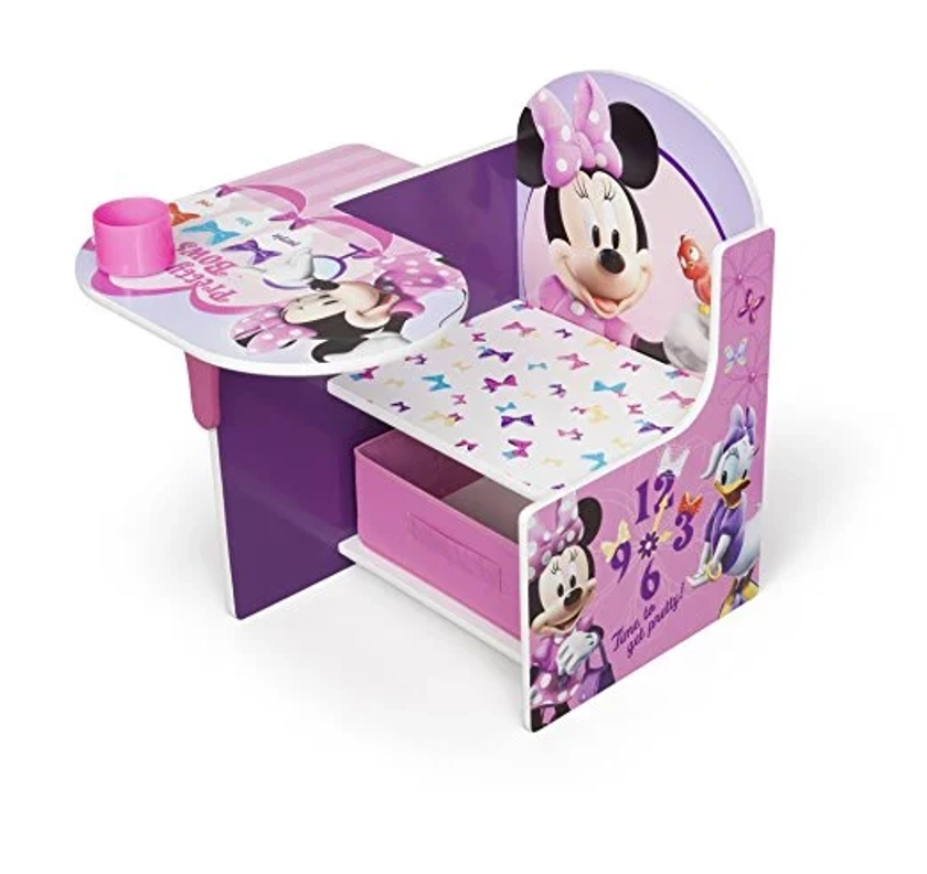 Disney Minnie Mouse Chair Desk with Storage Bin by Delta Children, Pink