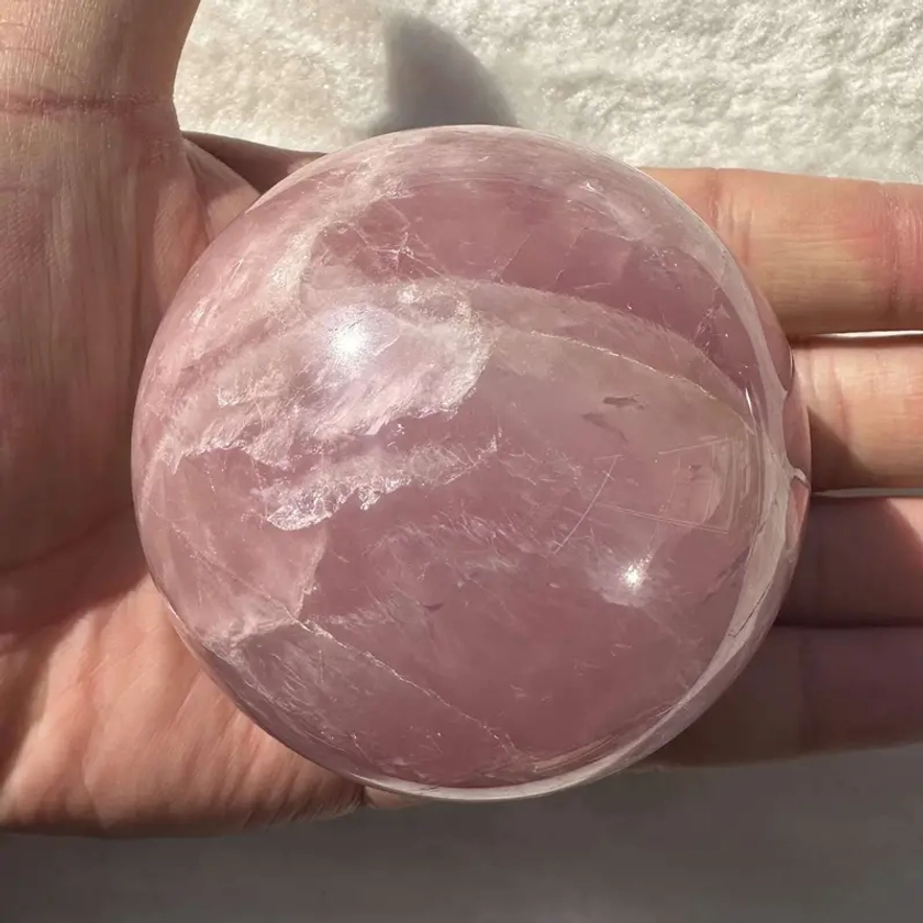 Rose Quartz Mini Sphere Natural Ball For Love Enhancement Perfect Gift Idea - Health & Household - Temu