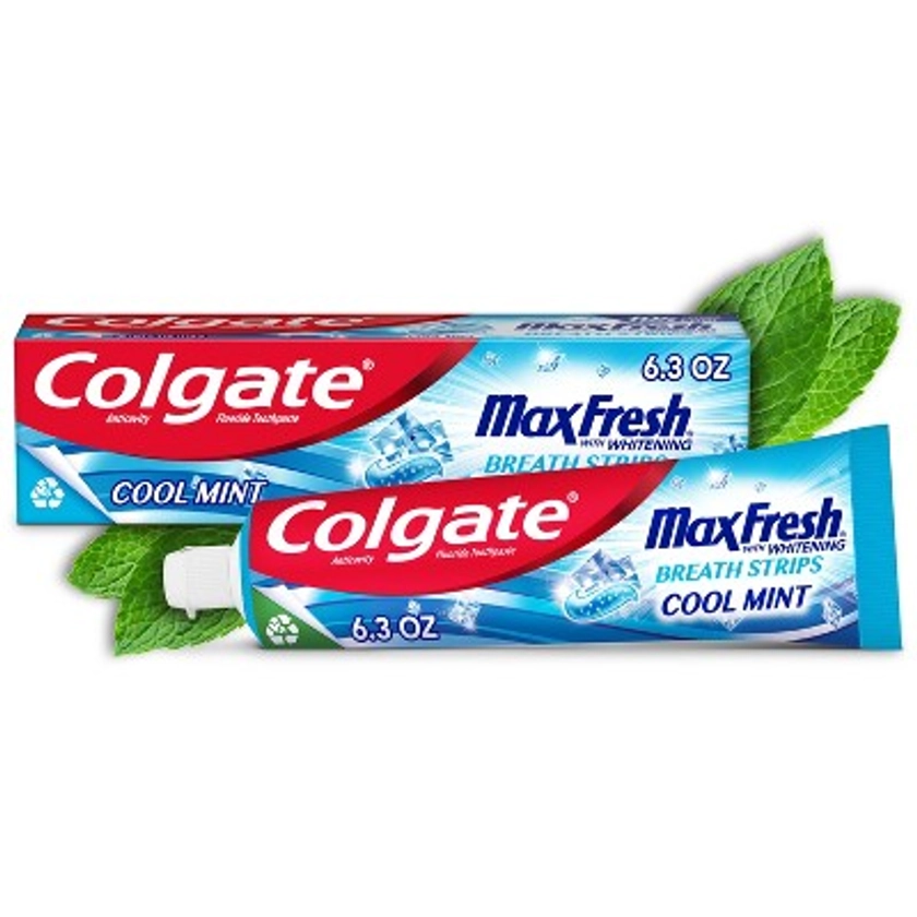 Colgate Max Fresh Toothpaste with Mini Breath Strips Cool Mint - 6.3oz