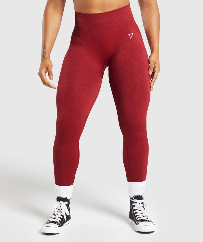 Gymshark Adapt Fleck Seamless Leggings - Reps Red/Conditioning Red