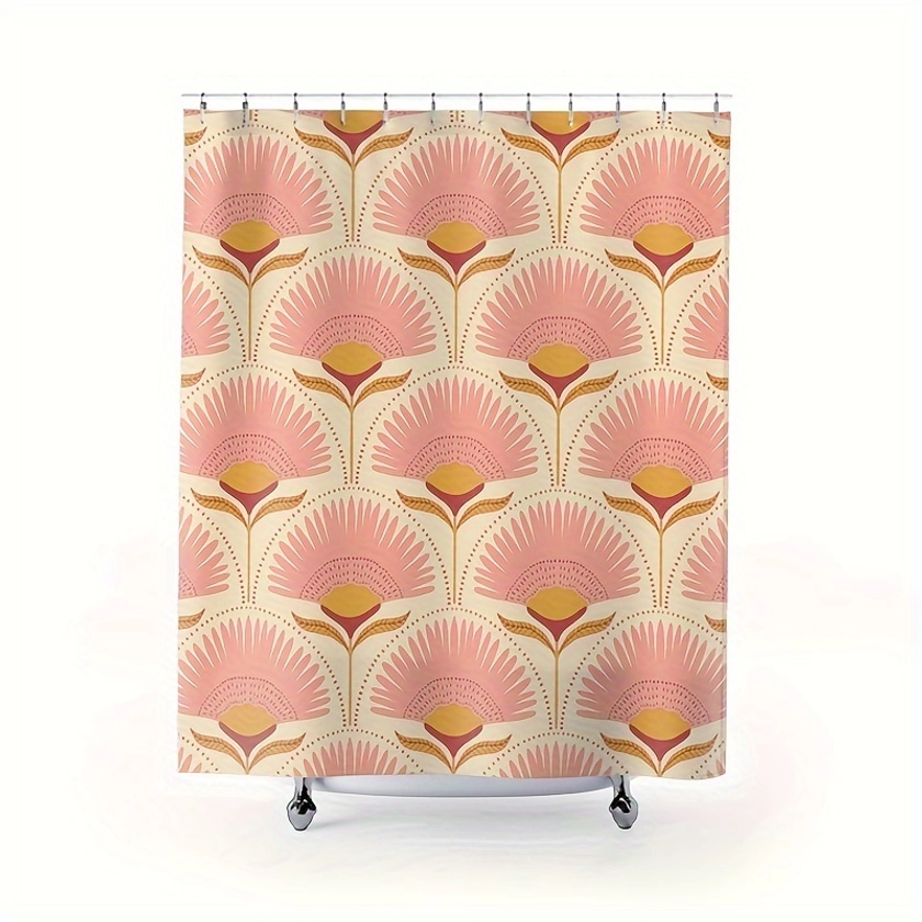 Bohemian Art 3* Print Waterproof Anti-Mold Shower Curtain with Ring Hooks - 180cm/71inch x 170cm/69inch