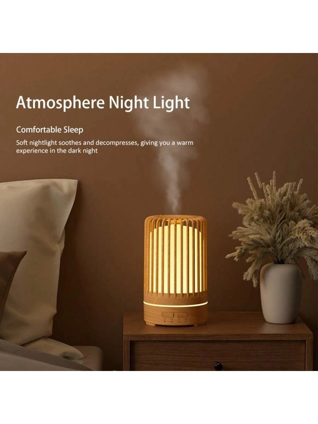 1pc Ultrasonic Essential Oil Diffuser With 150ml Capacity, USB Powered, Birdcage Design, 7 Color LED Lights, Timer Function, Suitable For Home, SPA, Yoga, Office, Gifts