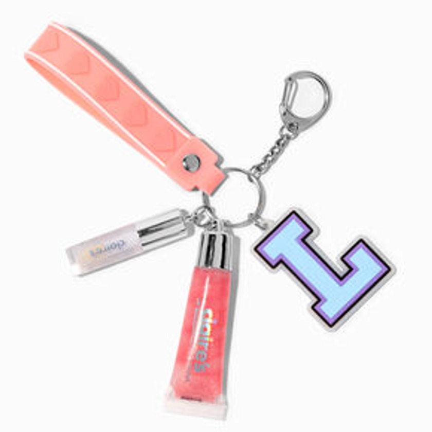 Pink Varsity Cute Lip Gloss Keychain