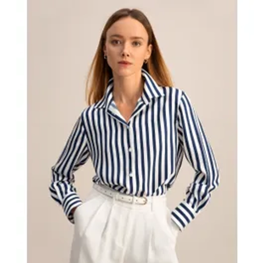 Amalfi Stripe Silk Shirt