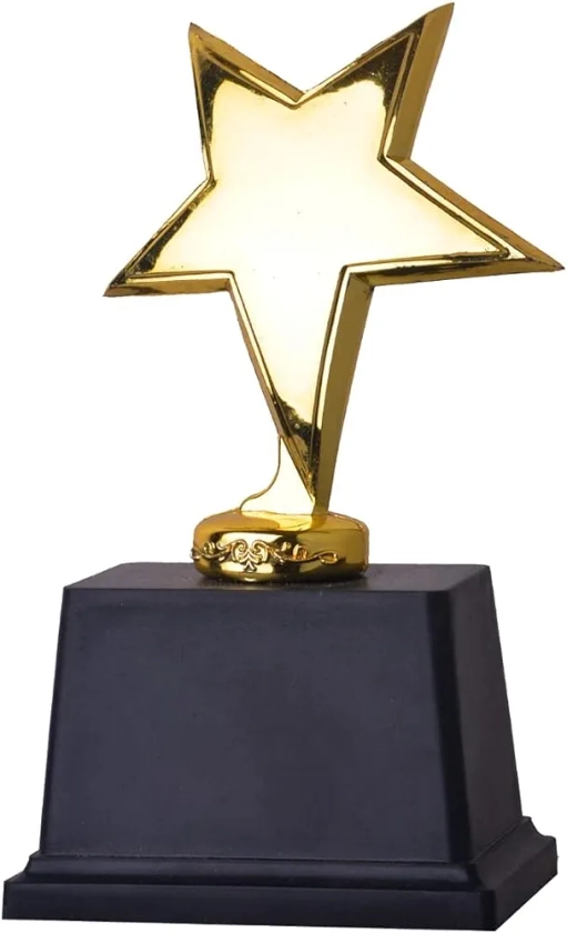 Gold Star Trophy for Winner 18 cm Award Trophy Gift Home and Office Decoration : Amazon.in: Home & Kitchen