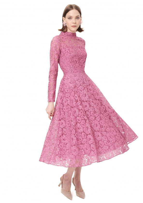 М.Б.ЛАБ - Платье Очарование из кружева розовая фуксия