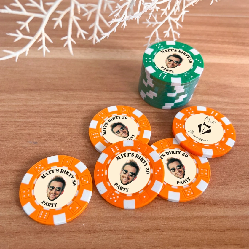 Personalized Poker Chips, Wedding Casino Poker Chips, Printed Your Image/text/logo Poker Chips, Couple Anniversary Gift, Poker Player Gift - Etsy UK