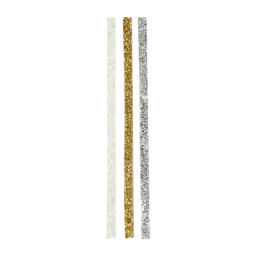 Buy Assorted Metallic Adhesive Gem Strips 3 Pack for GBP 2.50 | Hobbycraft UK