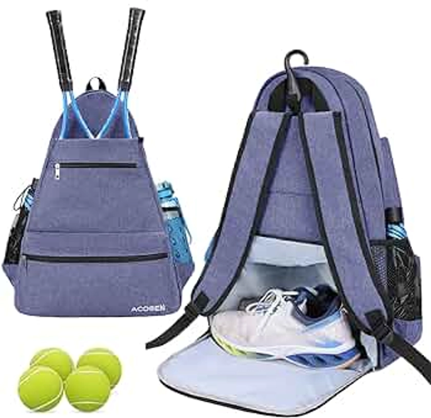 Tennis Bag Tennis Backpack - Large Tennis Bags for Women and Men to Hold Tennis Racket,Pickleball Paddles, Badminton Racquet, Squash Racquet,Balls and Other Accessories