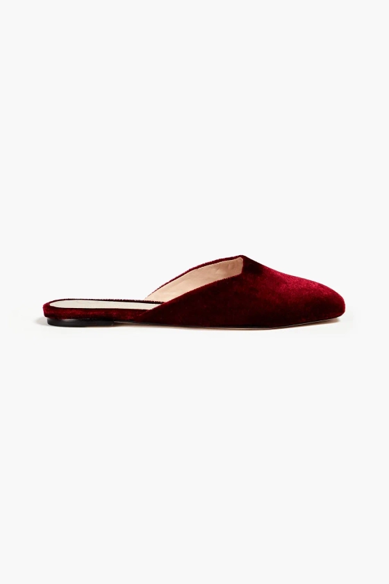 PORTE & PAIRE Velvet slippers | THE OUTNET