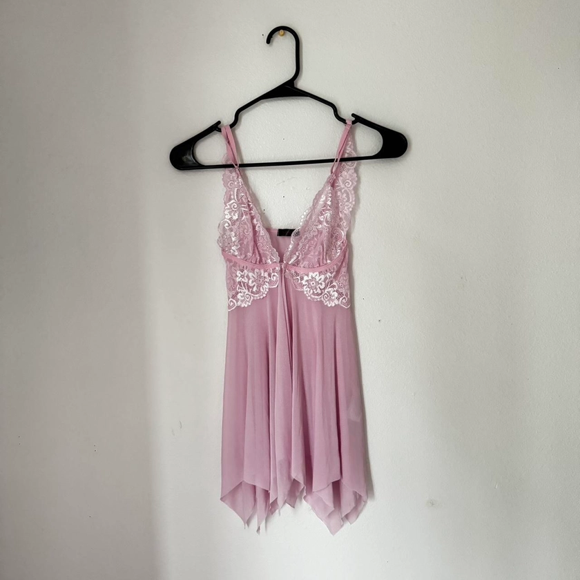 Pink babydoll like lingerie mini dress , women’s...