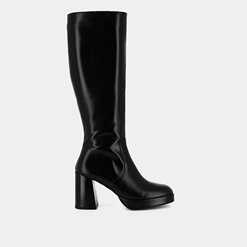 Jonak Women Platform boots in black leather