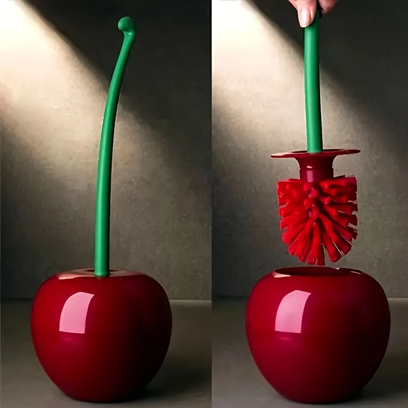 Novelty Cherry Toilet Brush Holder Creative Toilet Brush - Temu