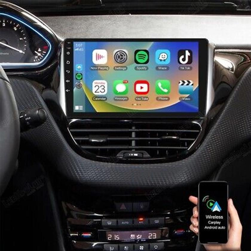 Carplay Car Stereo Radio GPS Navi For Peugeot 208 2008 10" Android 12.0 WIFI RDS | eBay