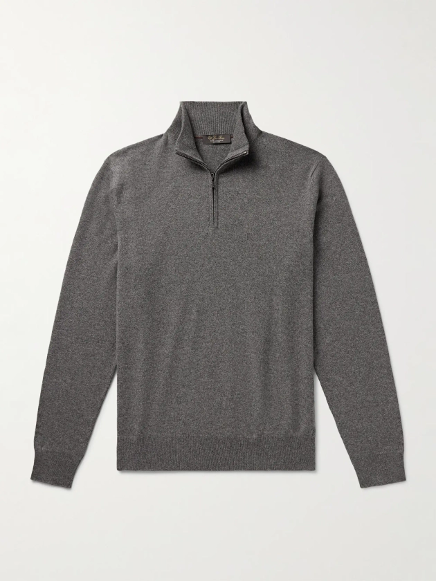 LORO PIANA Slim-Fit Baby Cashmere Half-Zip Sweater