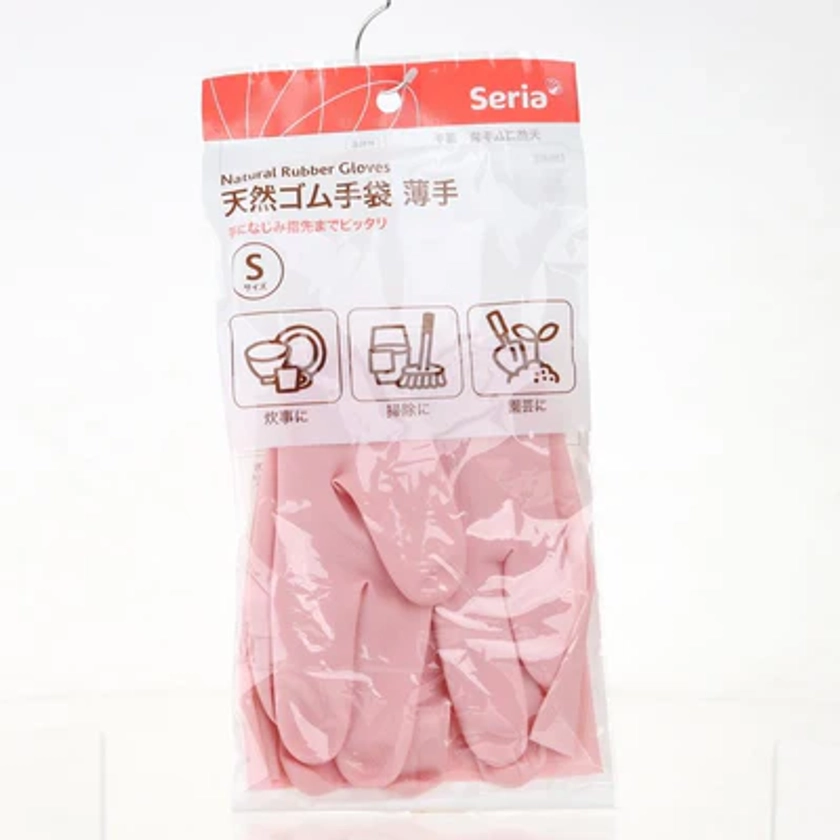Rubber Gloves -S (Rubber/Thin/M/Pink/S (1pr))