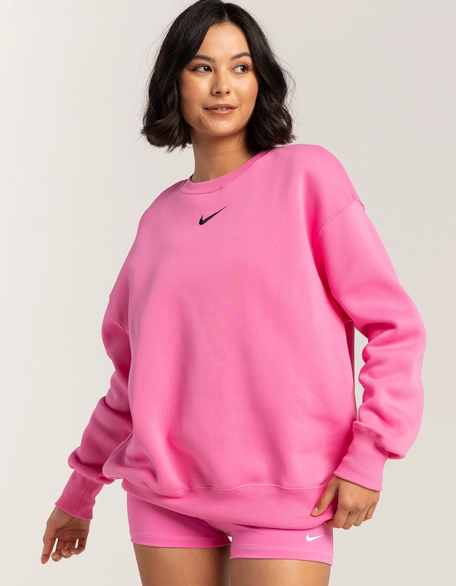 NIKE Sportswear Womens Oversized Crewneck Sweatshirt - POP PINK | Tillys