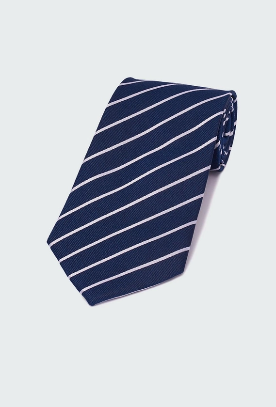 Navy Stripe Tie | INDOCHINO