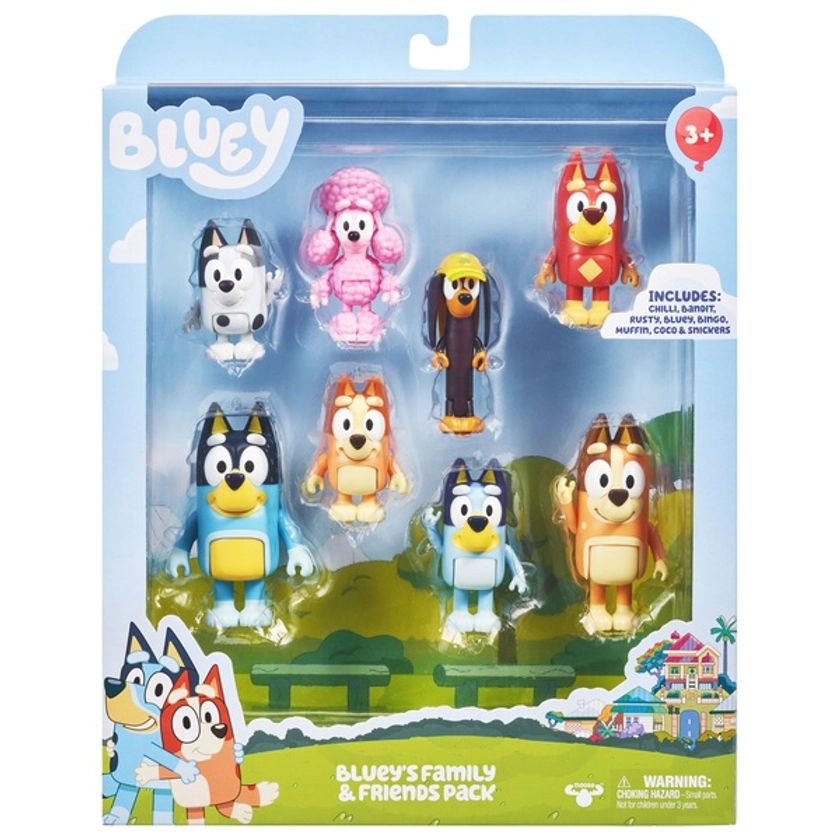 Bluey Family & Friends 8 Figure Pack | Smyths Toys UK