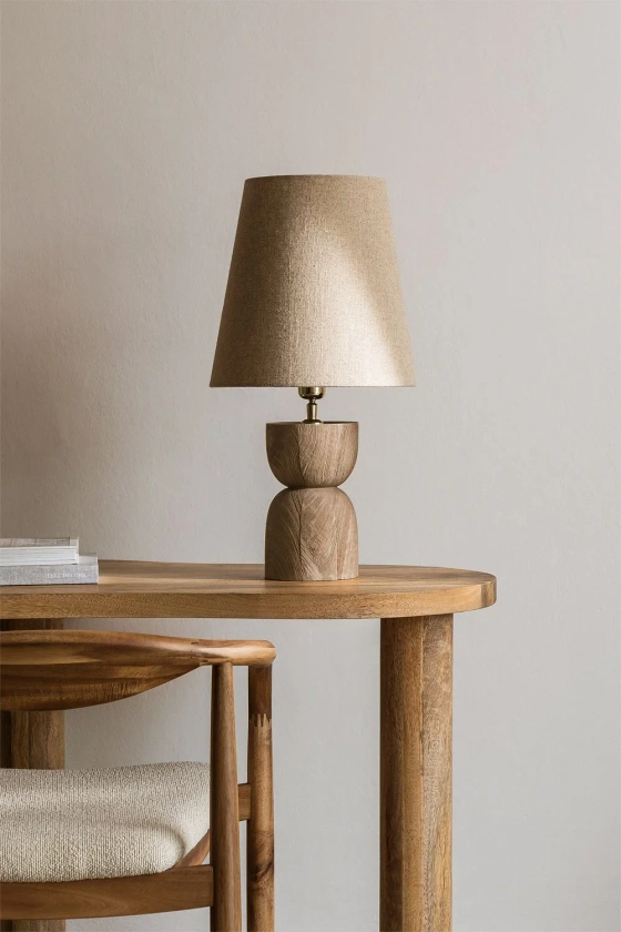 Cruster - Tischlampe aus Mangoholz