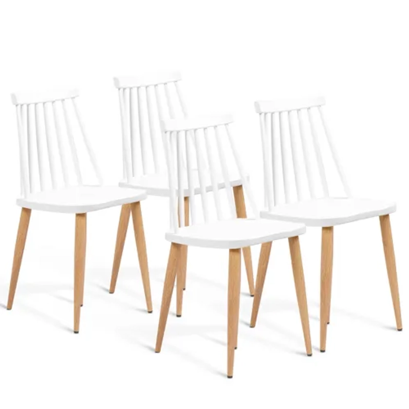 Lot De 4 Chaises Lily Blanches Pour Salle à Manger - Chaise BUT