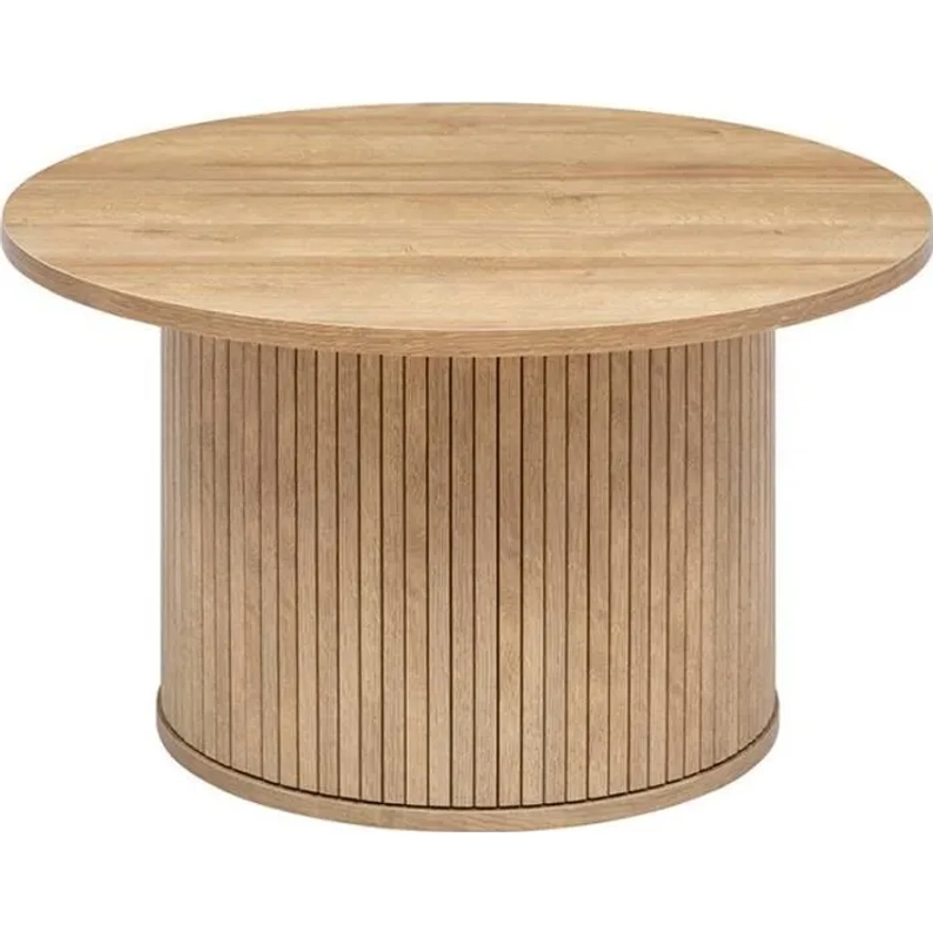 Table basse ronde D70 Colva Atmosphera - Naturel - Meuble de salon - Contemporain - Design