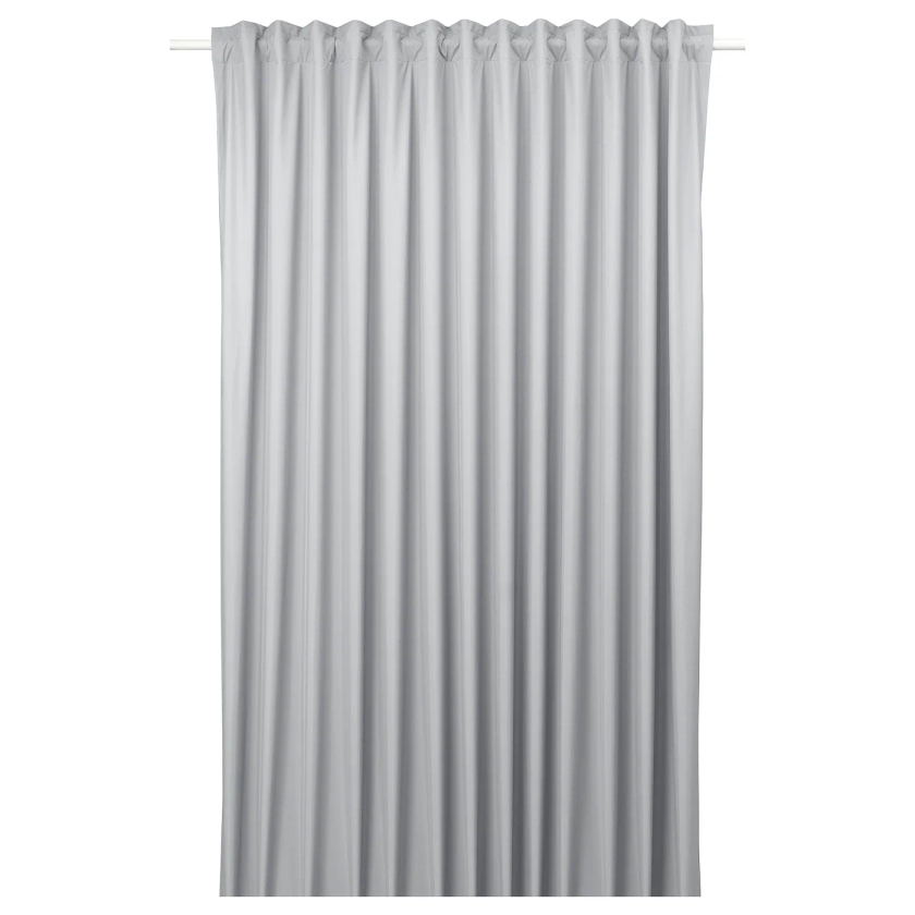 BENGTA Block-out curtain, 1 length - light grey 210x250 cm