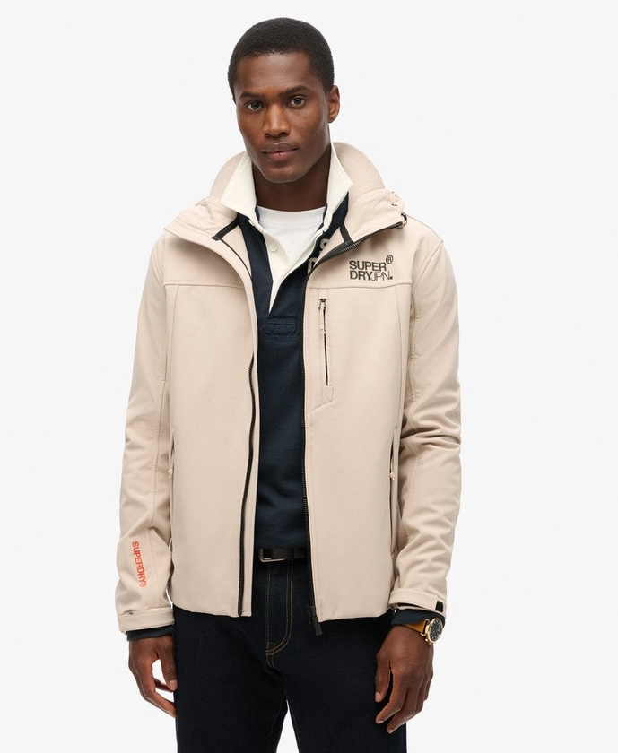 Gris Château Veste à capuche Softshell Trekker - pour Homme | Superdry FR