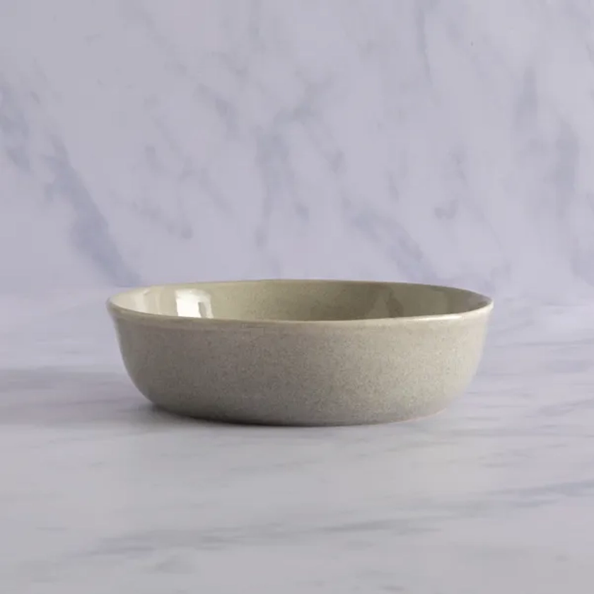 Amalfi Reactive Glaze Stoneware Pasta Bowl, Grey
