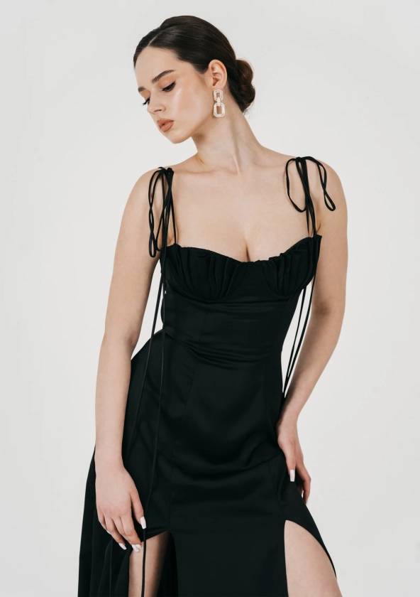 Black Mermaid Dress - LA MUSA