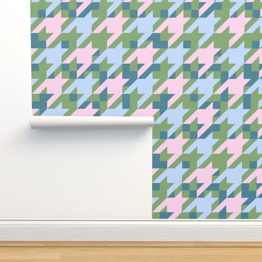 Maxi • Alpine Houndstooth 80s Revival 1. Wallpaper | Spoonflower