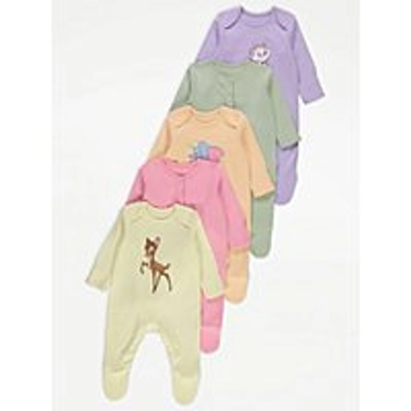 Disney Characters Pastel Sleepsuits 5 Pack | Baby | George at ASDA
