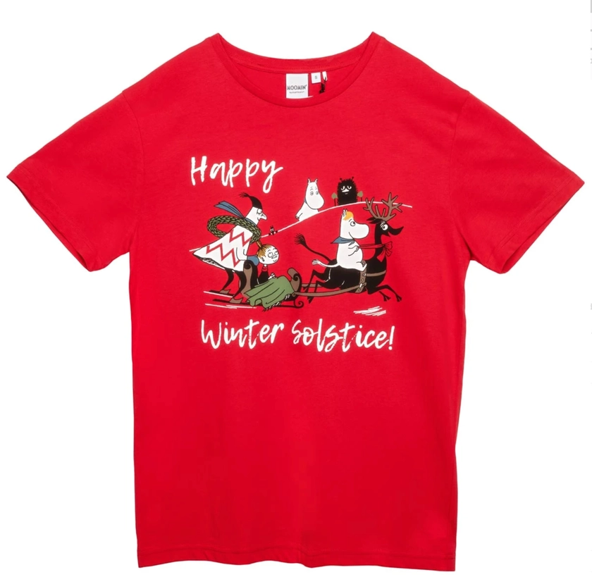 Mumin T-shirt (Unisex) - Winter Solstice Röd - Nellispresenter