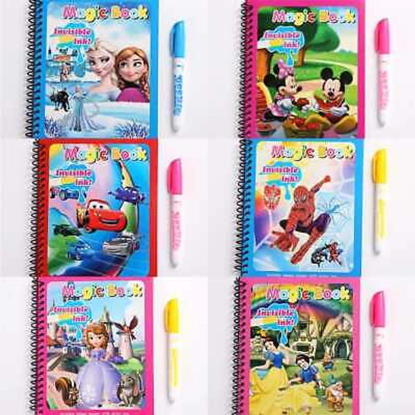 Children's Water Magic Painting Colouring Reusable Drawing Book | UK Seller | eBay