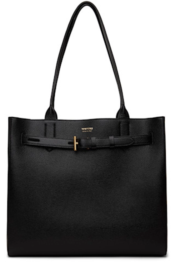 TOM FORD - Black Grain Leather Audrey Medium Tote