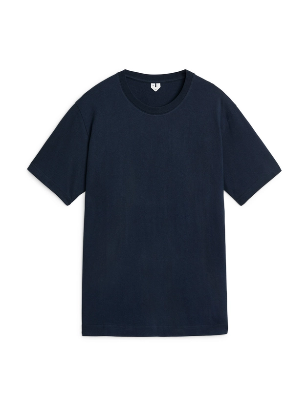 Midweight T-Shirt - Dark Blue - ARKET NL