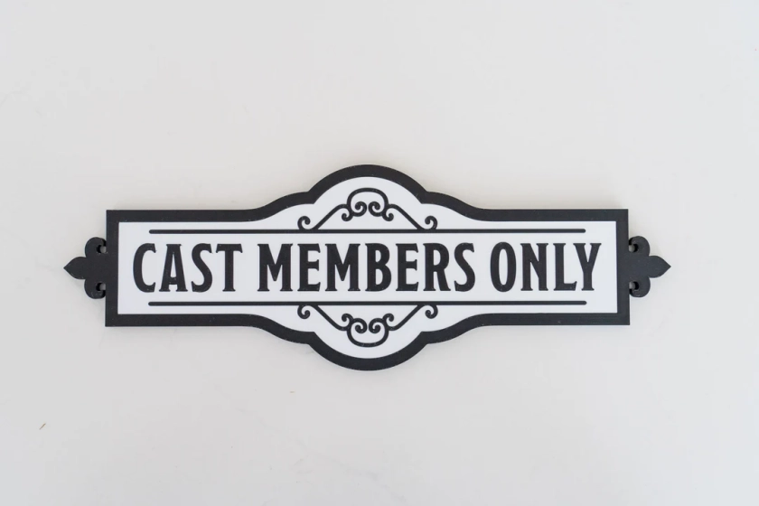 Cast Member Sign Disney Themed Home Decor Wall Sign - Etsy