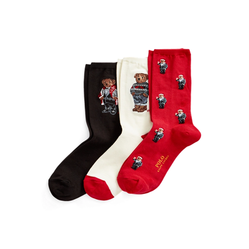 Coffret 3 paires chaussettes Polo Bear pour Women | Ralph Lauren® FR