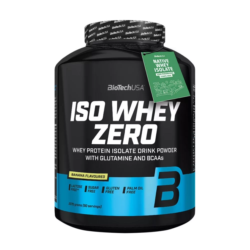 BioTechUSA Iso Whey Zero prémium fehérje (2270 g, Banán)