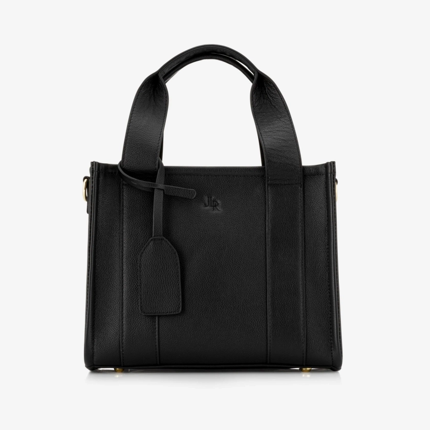 100% Leather Mini Taylor Tote - Black