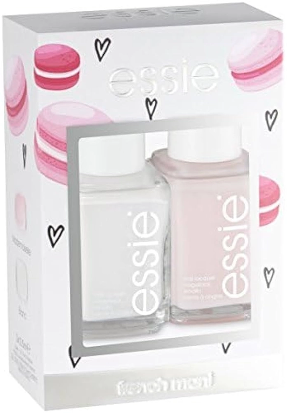 essie French Manicure Gift Set, 13 mademoiselle/1 blanc, 2 x 13.5 ml