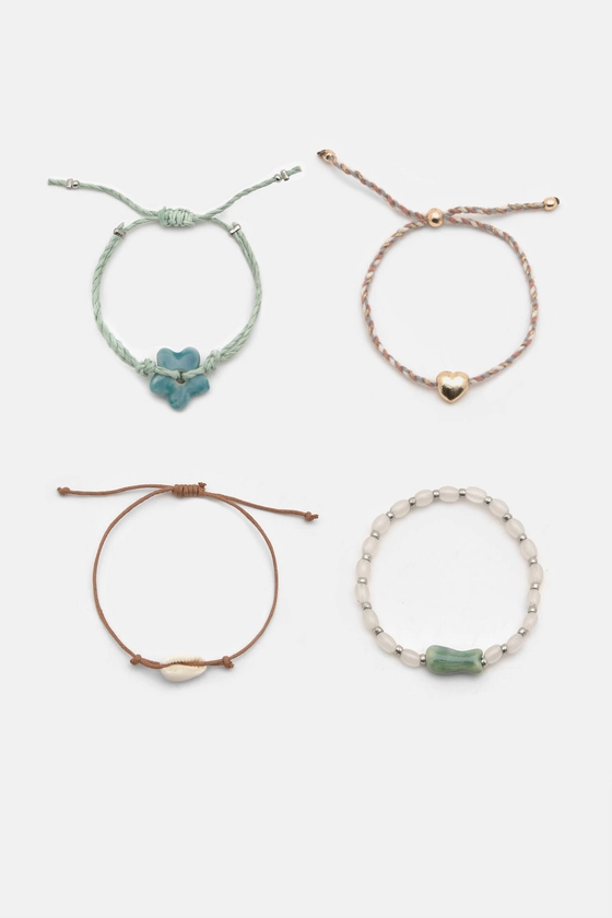 Lot de bracelets coquillages charms - pull&bear