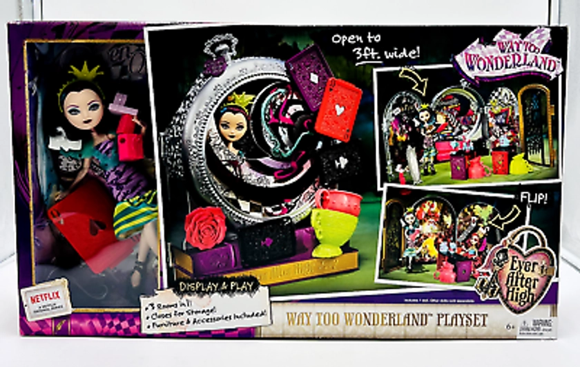 Ever After High Way Too Wonderland High and Raven Queen Playset | eBay